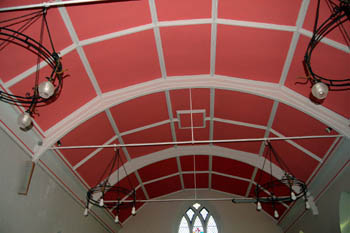 pink roof of nave January 2008